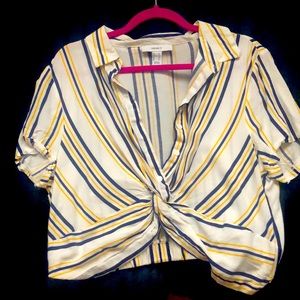 Forever 21 Strip Plus Crop Top